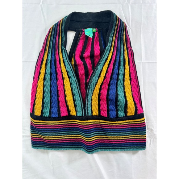 FARM Rio Tops - FARM Rio Multicolor Striped Knit Cropped Vest Top Size S Y2K Boho Festival
